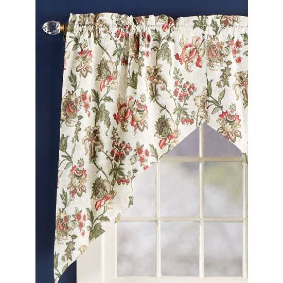 Valances * | Best Pirce Vermont Country Store Jacobean Garden Rod Pocket Swag Pair