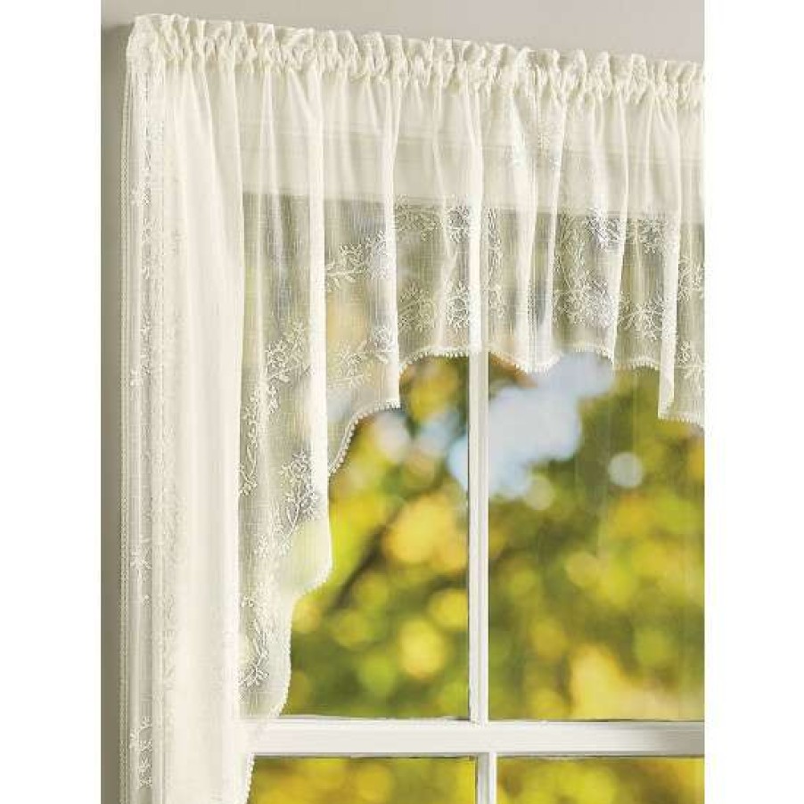 Valances * | Best Pirce Vermont Country Store Divine Sheer Rod Pocket Swag Pair