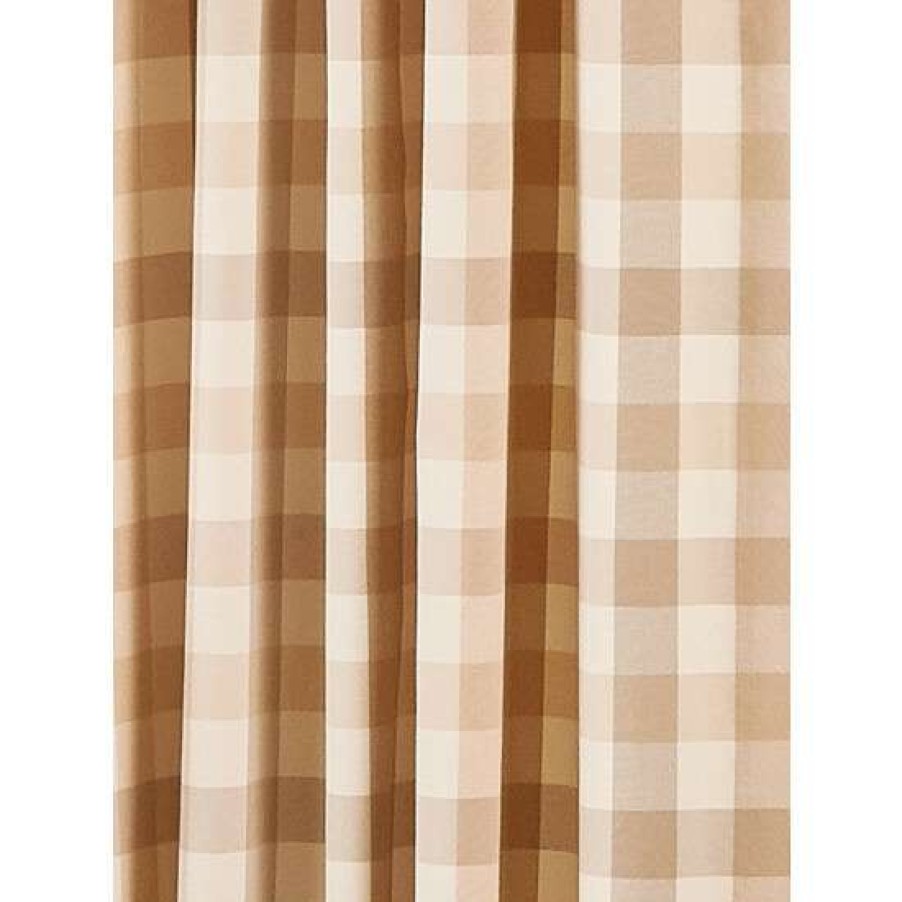 Valances * | Cheapest Vermont Country Store Moire Plaid Rod Pocket Tailored Valance