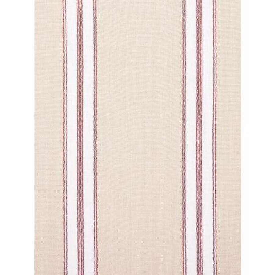 Curtains & Drapes * | Coupon Vermont Country Store French Ticking Rod Pocket Tiers