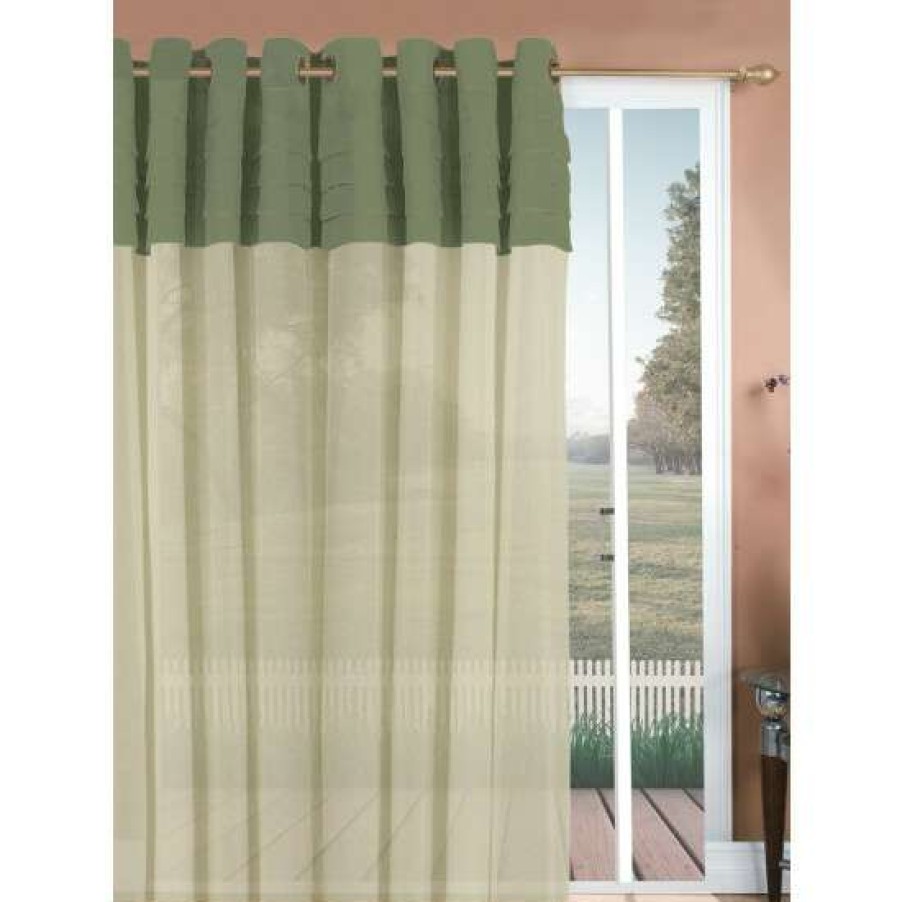 Curtains & Drapes * | Best Sale Vermont Country Store Portico Pleats Grommet Top Patio Panel With Pull Wand