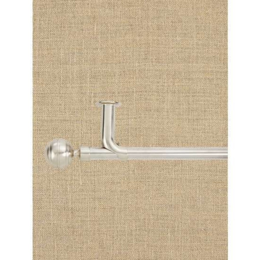 Curtain Rods & Accessories * | Wholesale Vermont Country Store Adjustable Wrap-Around Blackout Curtain Rod, 1 Inch Nickel