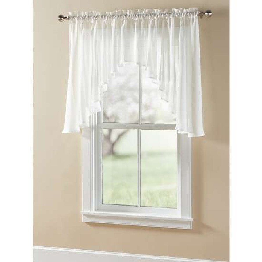 Valances * | Promo Vermont Country Store Sandy Semi-Sheer Rod Pocket Swag Pair, In 3 Sizes