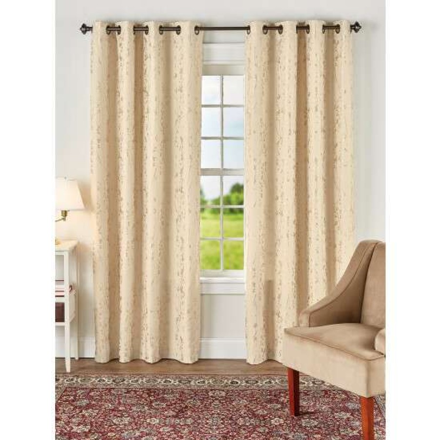 Curtains & Drapes * | Coupon Vermont Country Store Shimmery Scenic Silhouettes Lined Grommet Top Panel