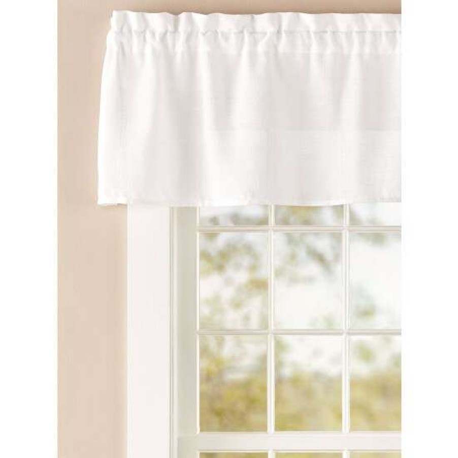 Valances * | Best Deal Vermont Country Store Sheer Linen Rod Pocket Tailored Valance