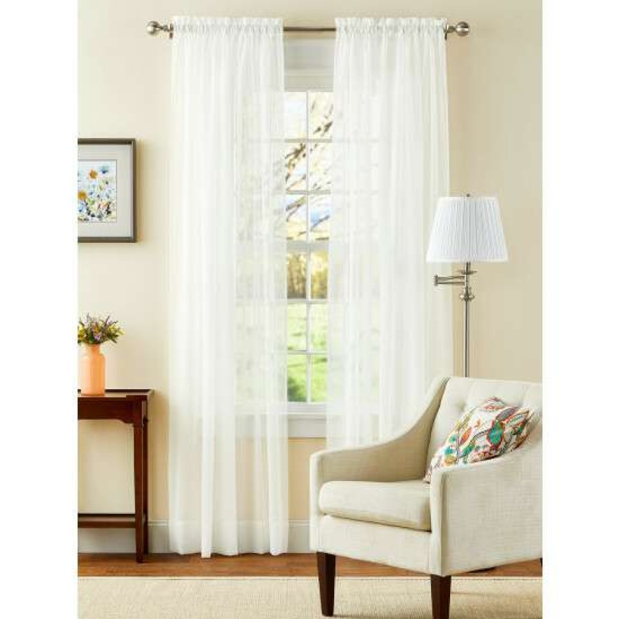 Curtains & Drapes * | Outlet Vermont Country Store Sandy Semi-Sheer Rod Pocket Panel