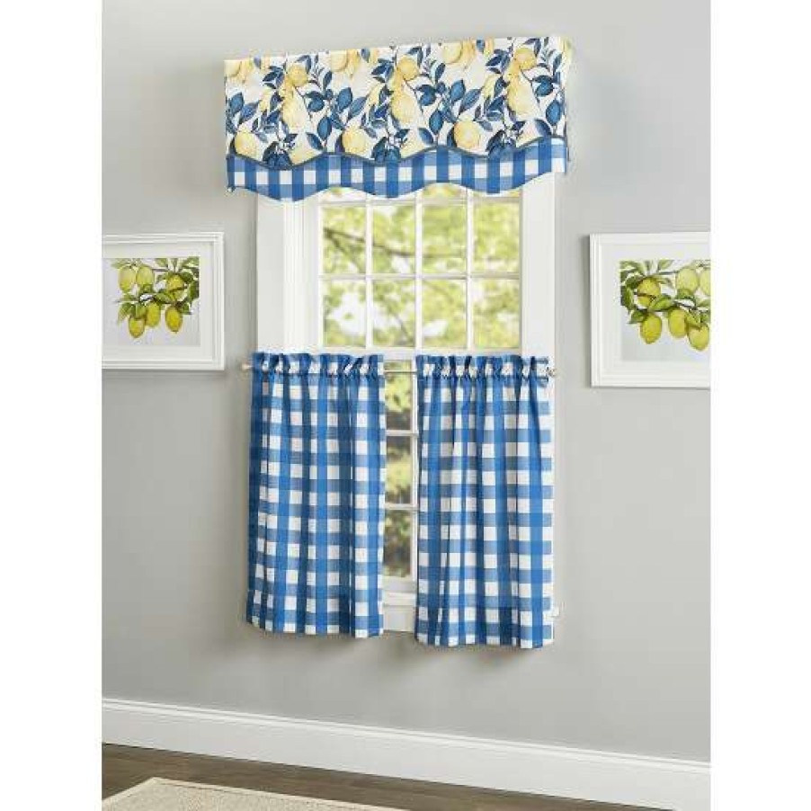 Curtains & Drapes * | Cheap Vermont Country Store Classic Check Rod Pocket Tiers